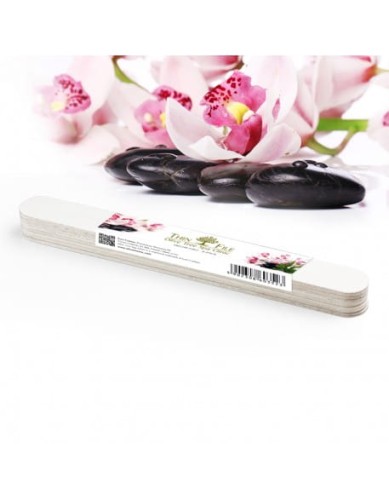 Pilnik drewniany Olive Tree Spa Clinic Thin Wooden File 8szt 180/240 - biały