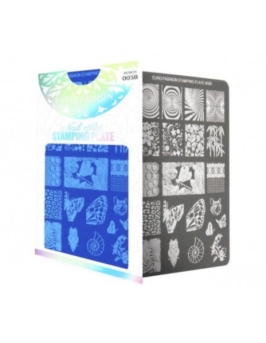 Płytka do stempli Euro Fashion Nail Art Stamping Plate - 003B