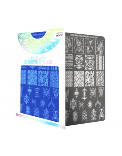 Płytka do stempli Euro Fashion Nail Art Stamping Plate - 006B