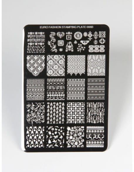 Płytka do stempli Euro Fashion Nail Art Stamping Plate - 008B