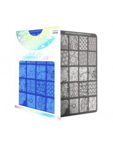 Płytka do stempli Euro Fashion Nail Art Stamping Plate - 011B