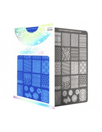 Płytka do stempli Euro Fashion Nail Art Stamping Plate - 012B