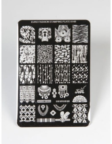 Płytka do stempli Euro Fashion Nail Art Stamping Plate - 014B