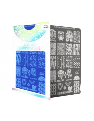 Płytka do stempli Euro Fashion Nail Art Stamping Plate - 014B