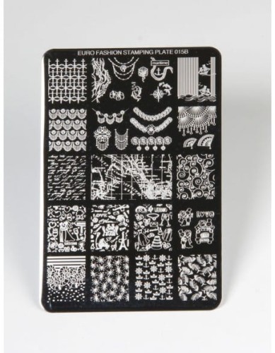 Płytka do stempli Euro Fashion Nail Art Stamping Plate - 015B