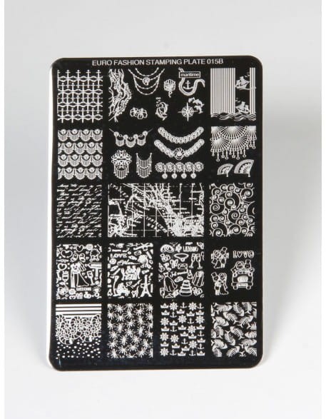 Płytka do stempli Euro Fashion Nail Art Stamping Plate - 015B