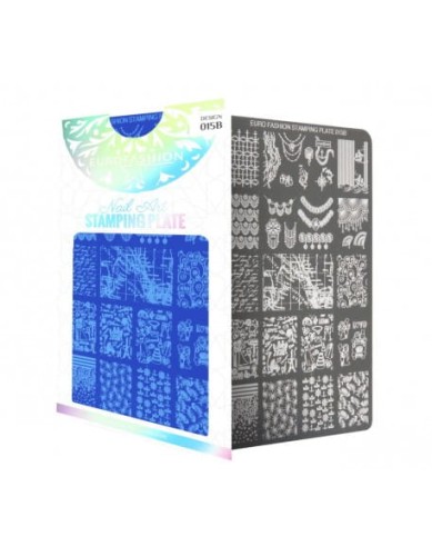 Płytka do stempli Euro Fashion Nail Art Stamping Plate - 015B