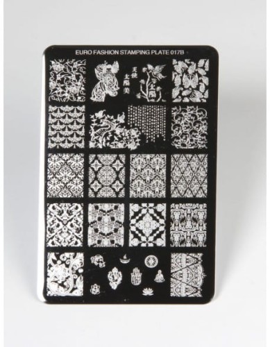 Płytka do stempli Euro Fashion Nail Art Stamping Plate - 017B