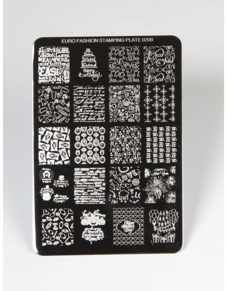 Płytka do stempli Euro Fashion Nail Art Stamping Plate - 020B