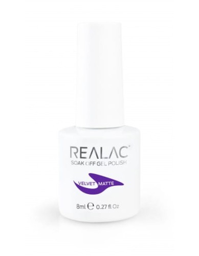 Top matowy do manicure hybrydowego REALAC Velvet Matte Top Coat 8 ml