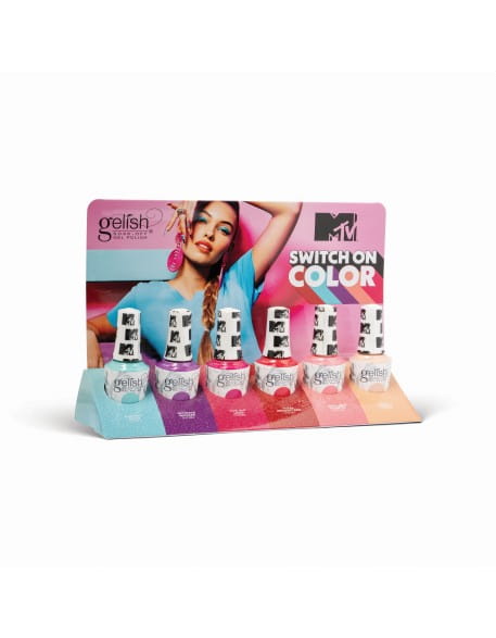 Zestaw Lakierów Hybrydowych - Wystawka Harmony Gelish MTV Switch on Color 6szt.
