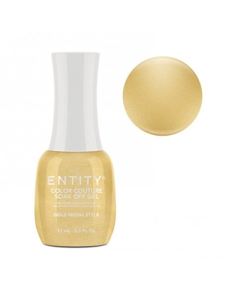 Żel ENTITY One Color Couture Soak Off Gel Winter Chic Collection 15ml - Gold Medal Style
