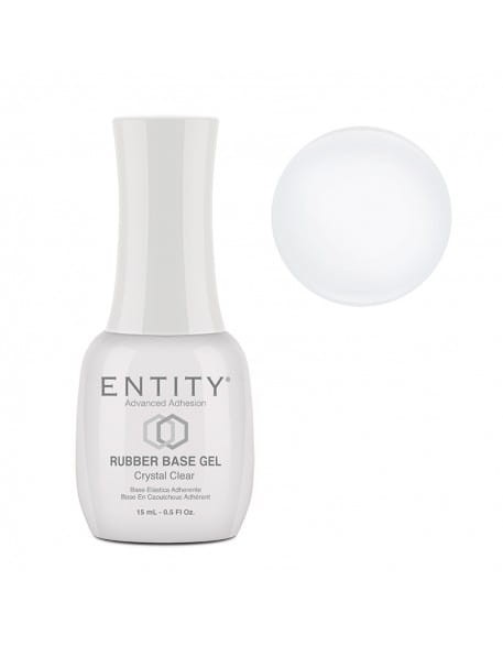Baza coverowa do manicure hybrydowego Entity Rubber Base Gel 15 ml – Crystal Clear