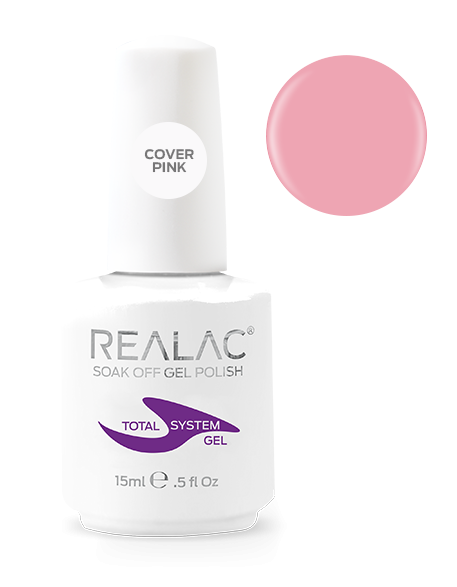 Baza coverowa do manicure hybrydowego Realac TOTAL System 15 ml – Cover Pink