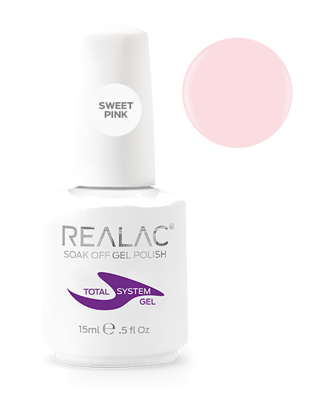 Baza coverowa do manicure hybrydowego Realac TOTAL System 15 ml – Sweet Pink