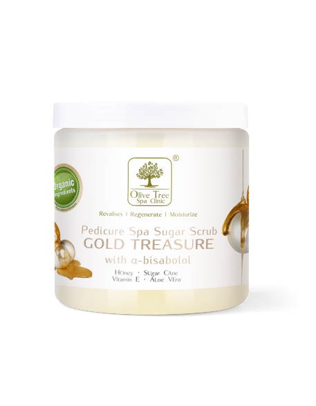 Peeling cukrowy Olive Tree Spa Clinic Sugar Scrub Gold Treasure 400g