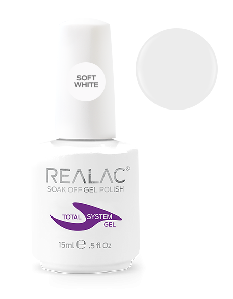 Baza coverowa do manicure hybrydowego Realac TOTAL System 15 ml – Soft White