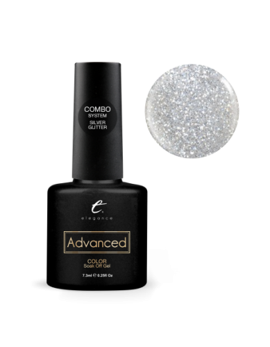 Baza coverowa do manicure hybrydowego Elegance COMBO System 7.3 ml – Silver Glitter