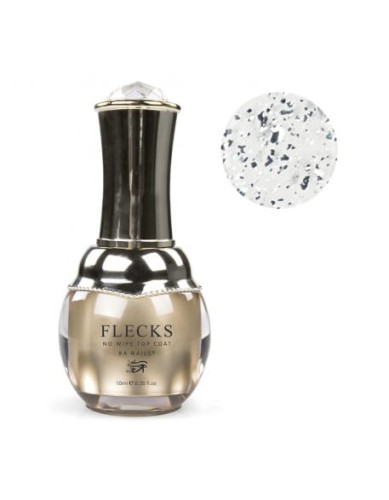 Top bez przemywania do manicure hybrydowego Ra Nails RaLac FLECKS No Wipe Top Gel 10ml - no.1