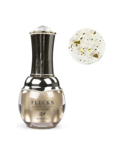Top bez przemywania do manicure hybrydowego Ra Nails RaLac FLECKS No Wipe Top Gel 10ml - no.2