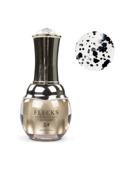 Top bez przemywania do manicure hybrydowego Ra Nails RaLac FLECKS No Wipe Top Gel 10ml - no.3