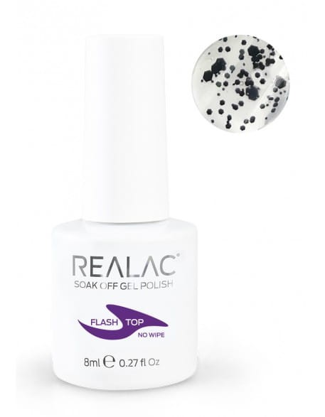 Top bez przemywania do manicure hybrydowego REALAC FLASH No Wipe Top Gel 8ml - no.3
