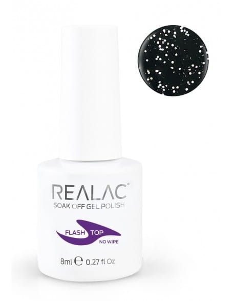 Top bez przemywania do manicure hybrydowego REALAC FLASH No Wipe Top Gel 8ml - no.4