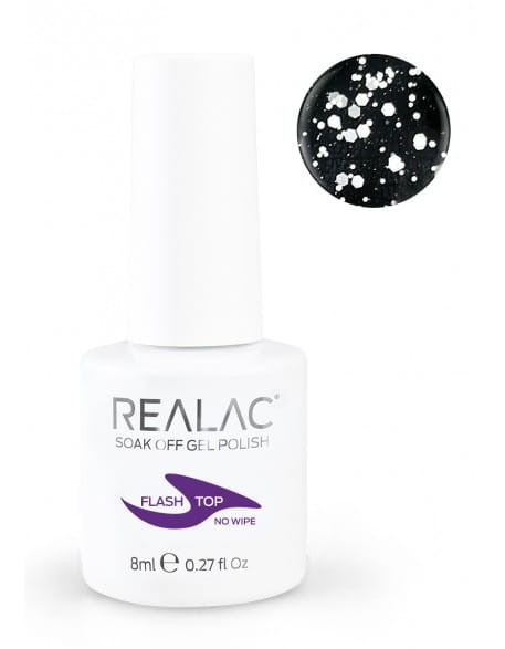 Top bez przemywania do manicure hybrydowego REALAC FLASH No Wipe Top Gel 8ml - no.5