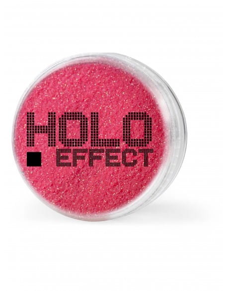 Brokat HOLO Effect - łososiowy neon