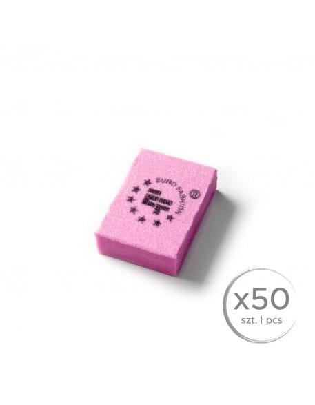 Mini blok polerski do paznokci 50szt. - różowy