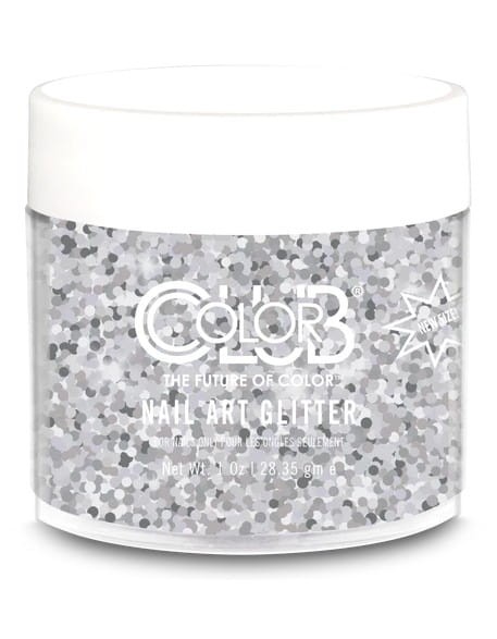 Brokat Color Club Nail Art Glitter 28.35g - Silver Glitter
