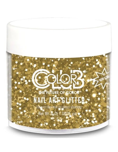 Brokat Color Club Nail Art Glitter 28.35g - Gold Square Glitter