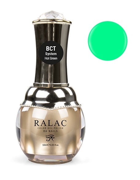 Baza coverowa do manicure hybrydowego RaNails RALAC BCT System 10 ml – Hot Green