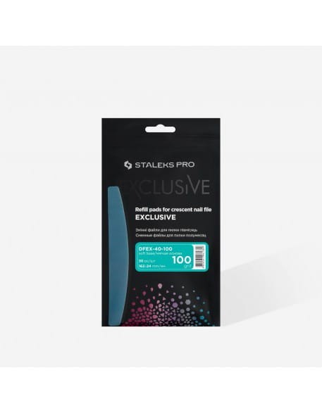 Zestaw wymiennych nakładek do pilnika półksiężyc Staleks Exclusive 40 100grit - 30szt.