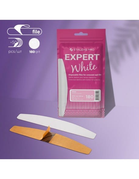 Zestaw wymiennych nakładek do pilnika półksiężyc Staleks Exclusive 42 - 180grit - 50szt.