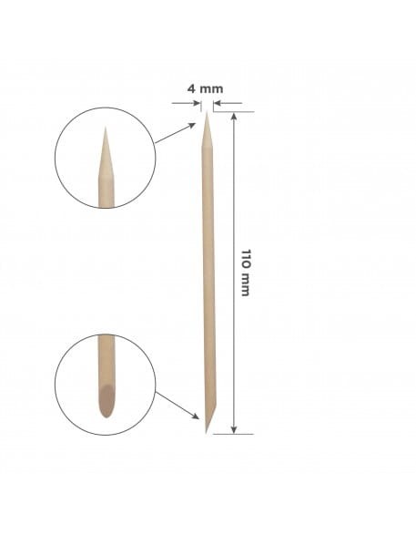 Patyczki drewniane do manicure Staleks DOS-30/100 - 110mm - 100szt.