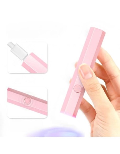 Mini lampa UV/LED 3W - różowa