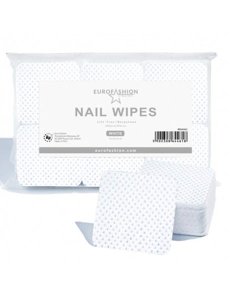 Waciki bezpyłowe Euro Fashion Lint-Free Nail Wipes 300szt. - białe