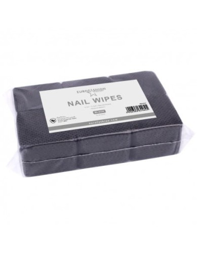 Waciki bezpyłowe Euro Fashion Lint-Free Nail Wipes 300szt. - czarne