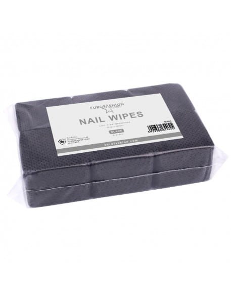 Waciki bezpyłowe Euro Fashion Lint-Free Nail Wipes 300szt. - czarne