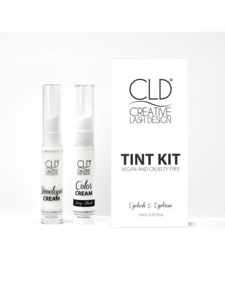 Farbka do brwi + developer cream CLD Tint Kit 2x10ml - Deep Black