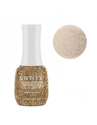 Lakier hybrydowy ENTITY One Color Couture Soak Off Gel 15ml - Drops of Gold