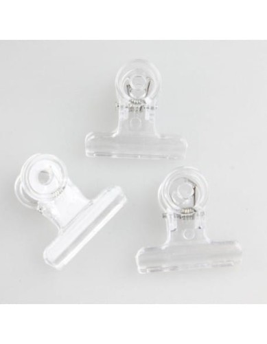 Klipsy do tunelu EF Nail Clips 24szt - przezroczyste