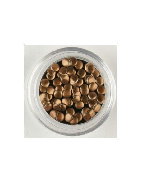 Ćwieki - metalowe cekiny - jasno brązowe - 70szt