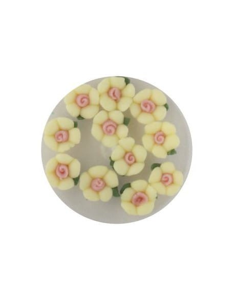 Kwiatki akrylowe 3D  10szt - żółte