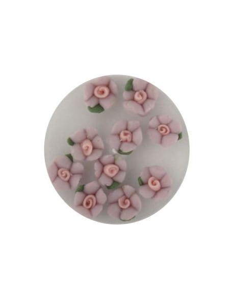 Kwiatki akrylowe 3D  10szt - jasno fioletowe