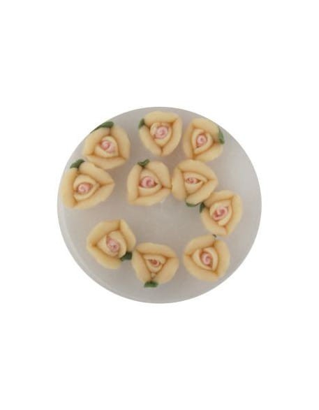 Kwiatki akrylowe 3D  10szt - pomarańczowe