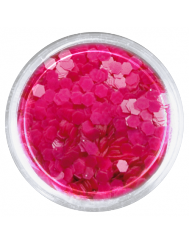 Konfetti drobne hologram mini - neonowy róż opalizujący