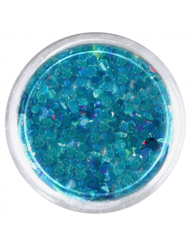 Konfetti drobne hologram mini - niebieskie opalizujące