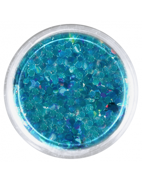 Konfetti drobne hologram mini - niebieskie opalizujące